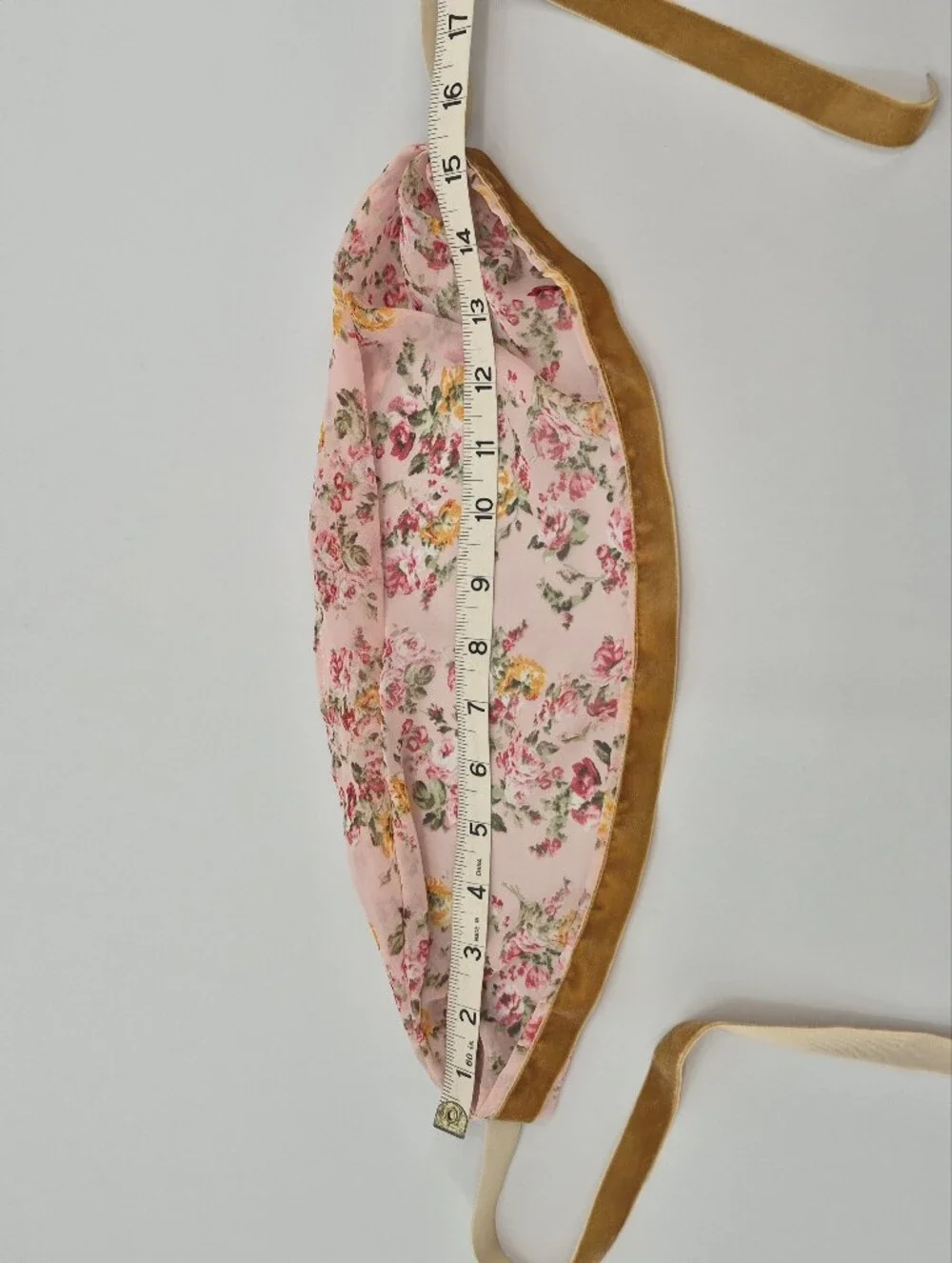 Garlands of Grace Silk Pink Floral Wrap Tie Women's Hair Coverings Dainty